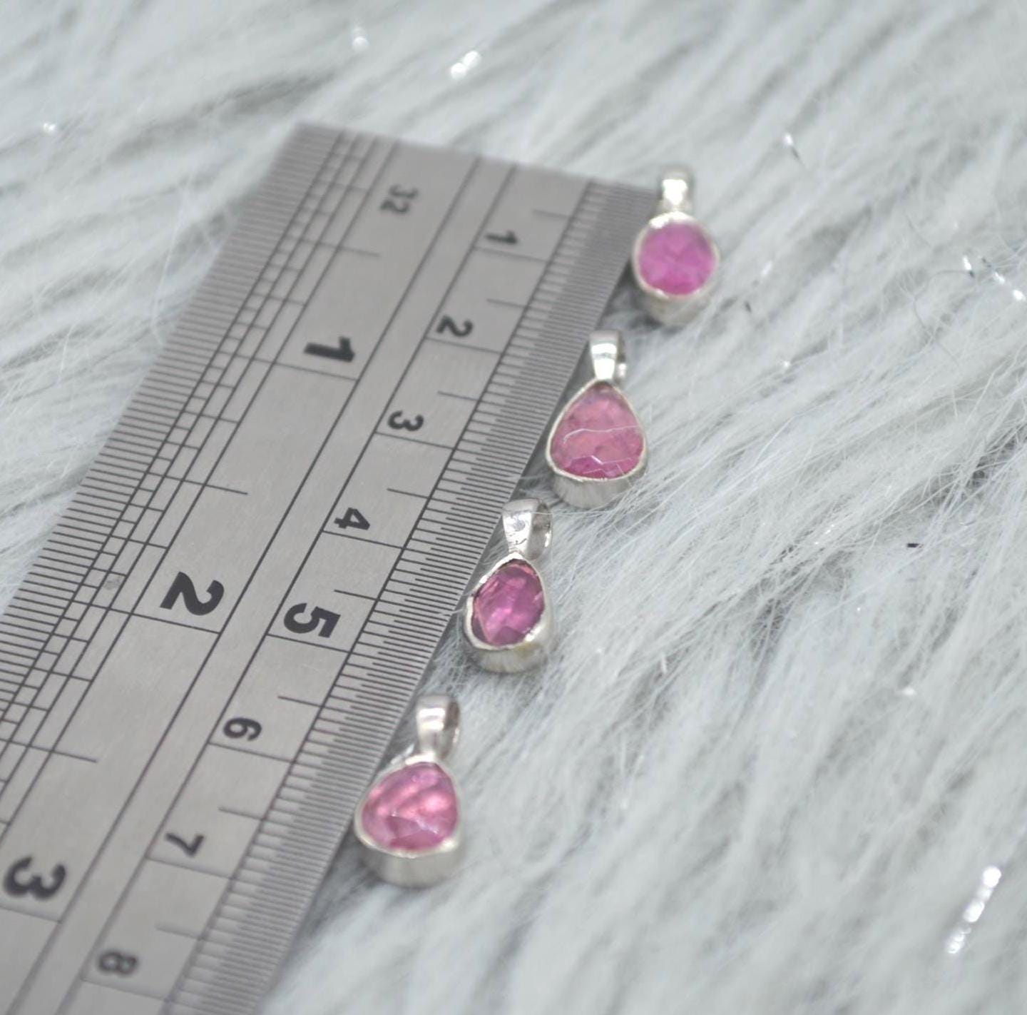 Pink Green Tourmaline Pendant: Sterling Silver, October Birthstone Necklace