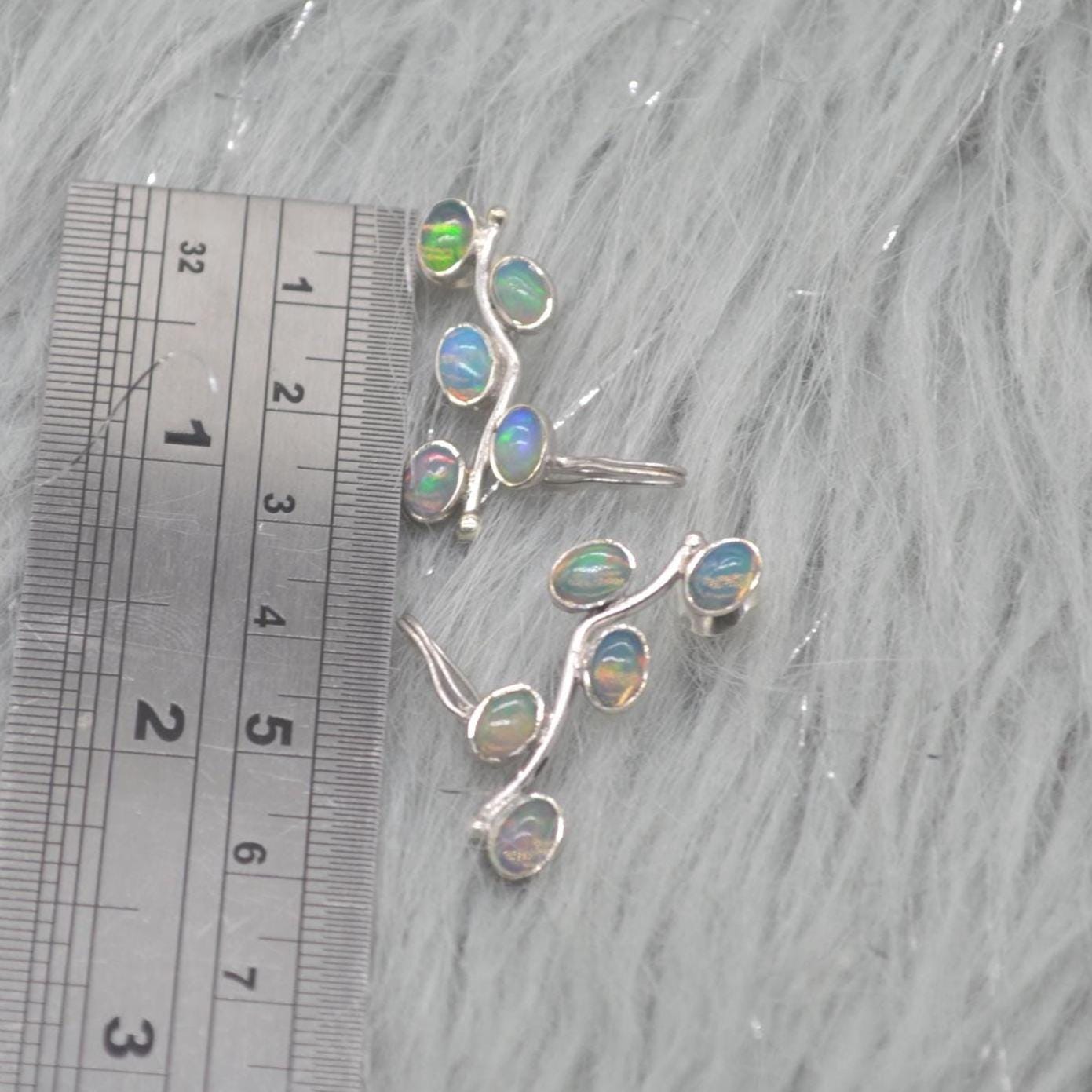 Fire Opal Silver Earrings: Rainbow Gemstone Drop, October Birthstone