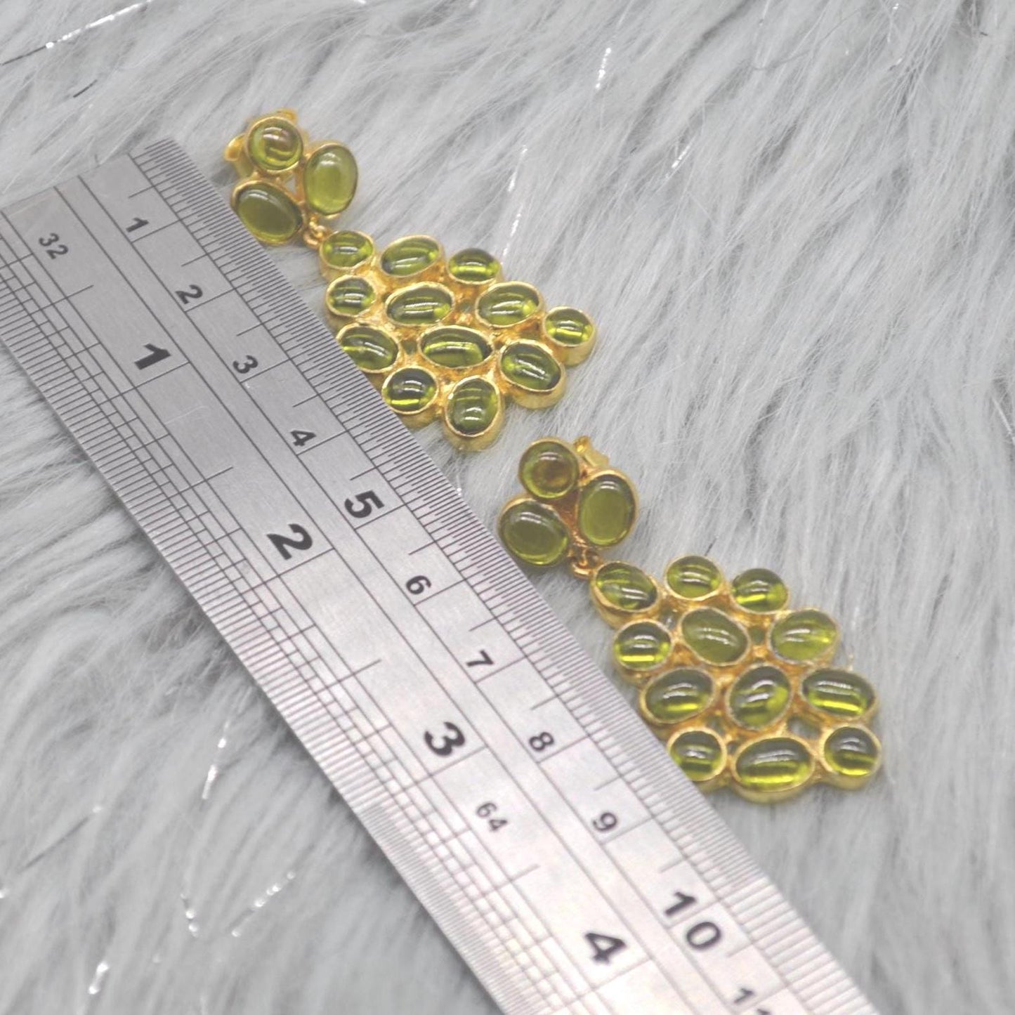 Peridot Gold Earrings: Sterling Silver, Green Gemstone, August Birthstone Jewelry