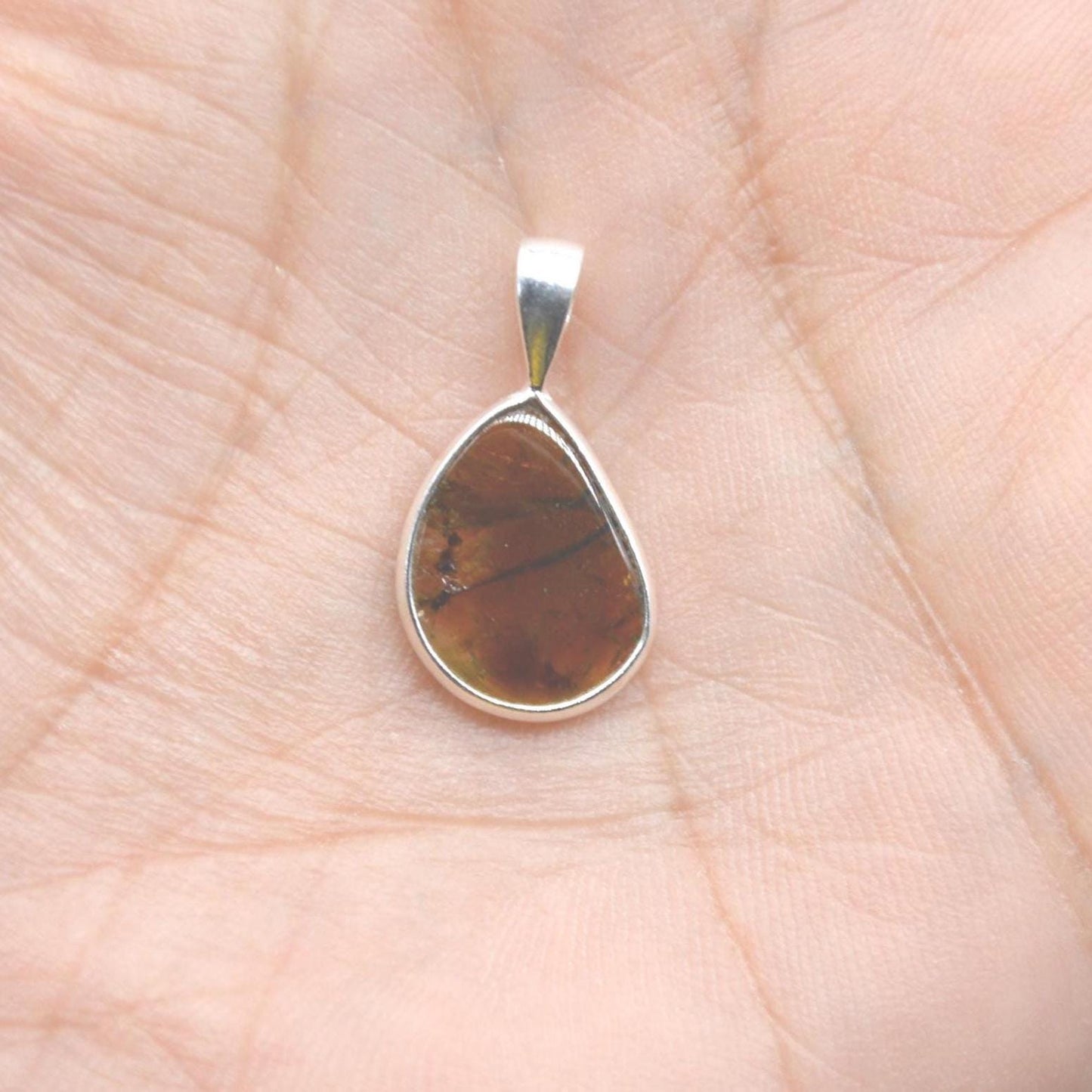 Watermelon Tourmaline Pendant Necklace: Sterling Silver, October Birthstone