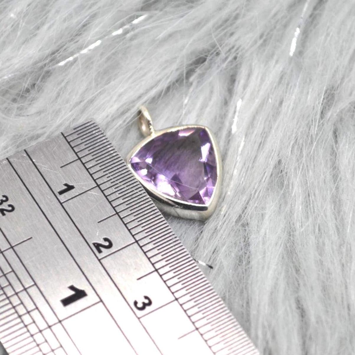 Amethyst Pendant Necklace: Sterling Silver, February Birthstone, Purple Gemstone Jewelry