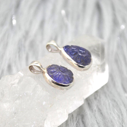 Tanzanite Pendant Necklace: Sterling Silver, Blue Gemstone, December Birthstone