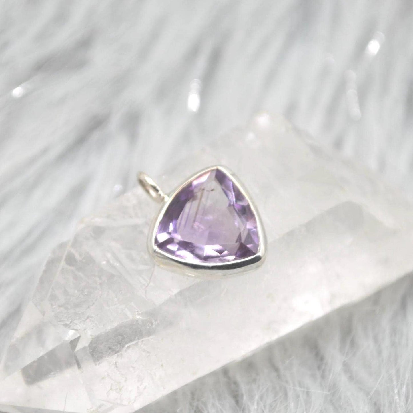 Amethyst Pendant Necklace: Sterling Silver, February Birthstone, Purple Gemstone Jewelry