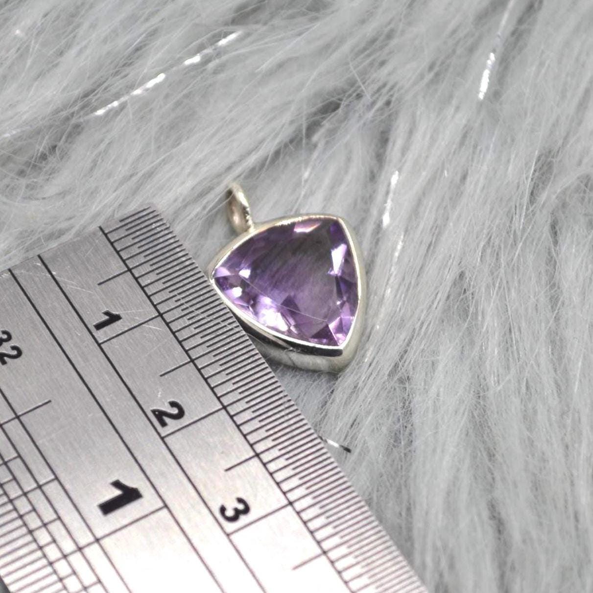 Amethyst Pendant Necklace: Sterling Silver, February Birthstone, Purple Gemstone Jewelry