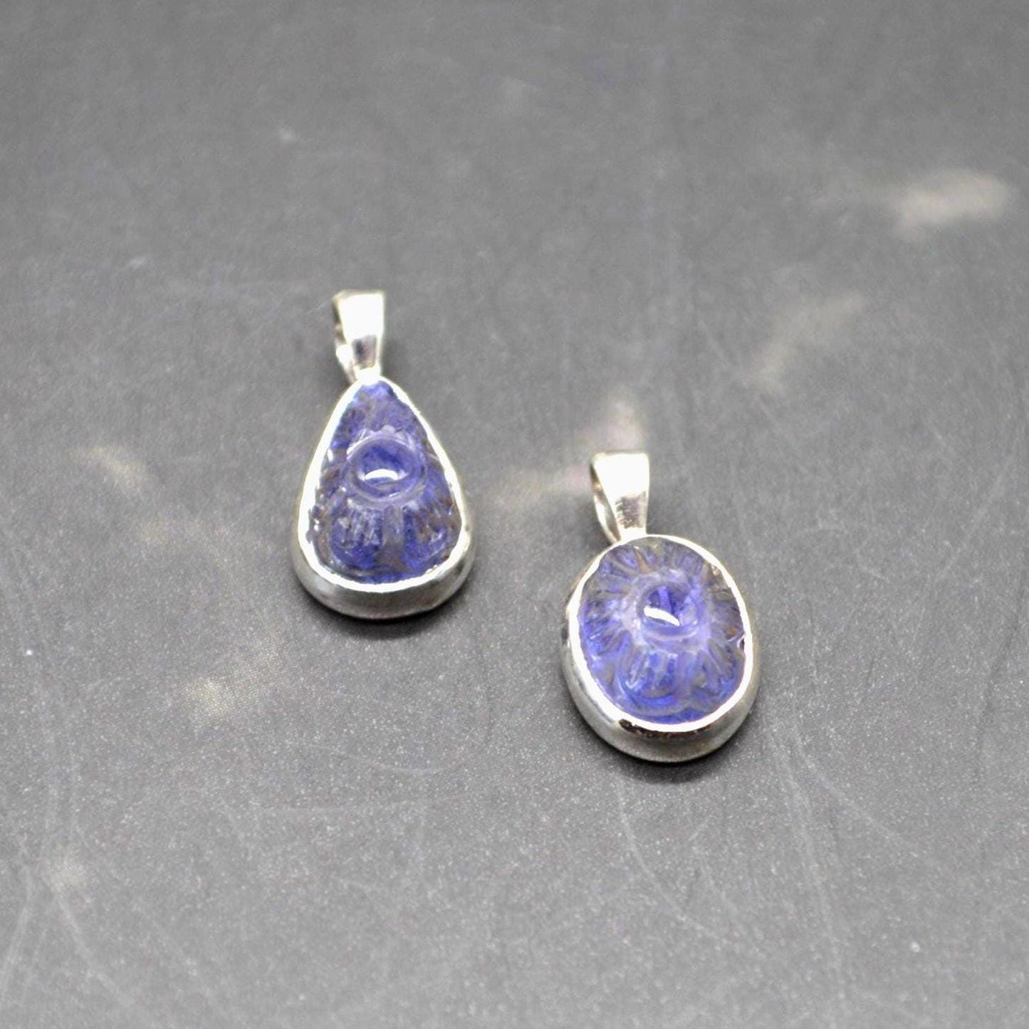 Tanzanite Pendant Necklace: Sterling Silver, Blue Gemstone, December Birthstone