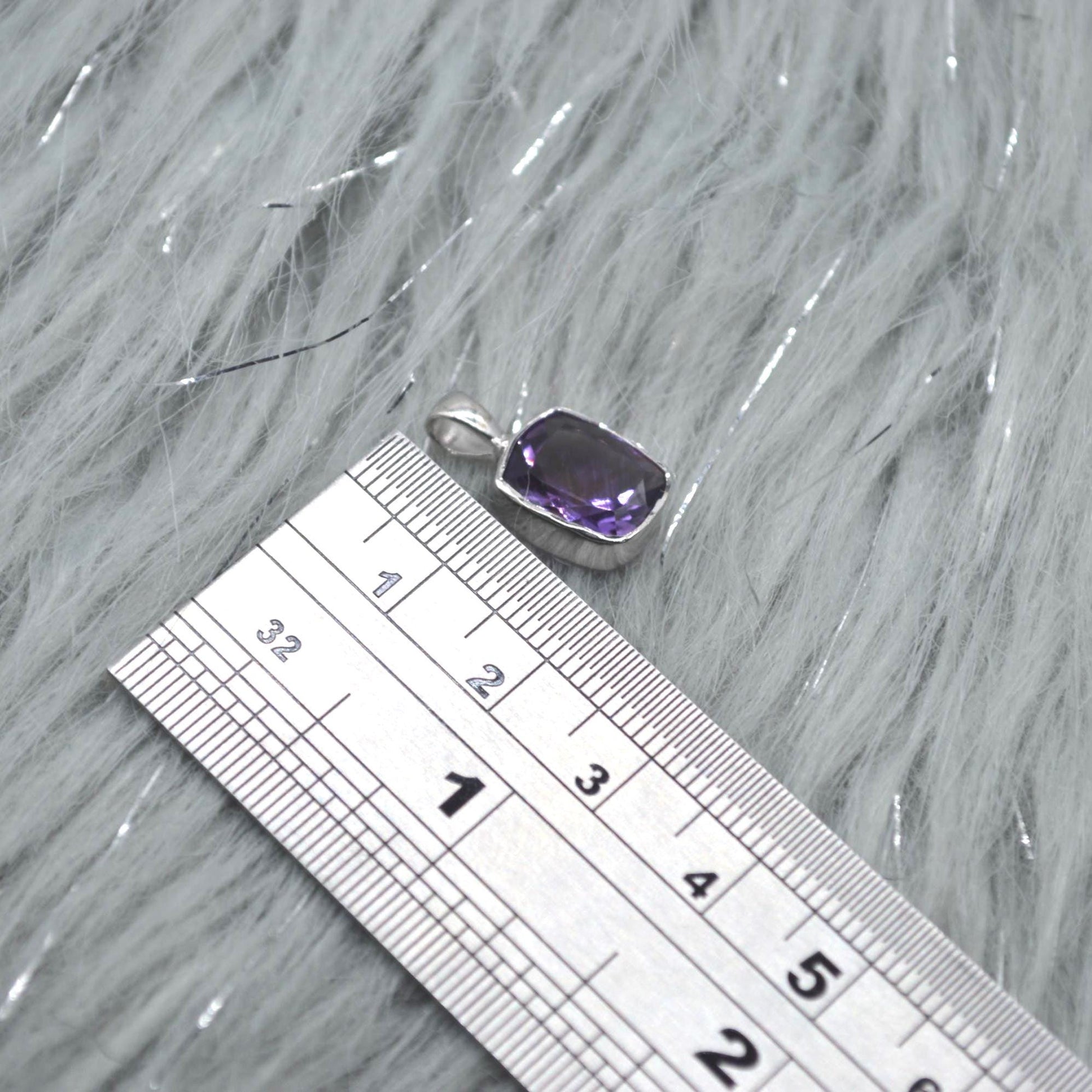 Amethyst Pendant Necklace: Sterling Silver, February Birthstone, Purple Gemstone Jewelry
