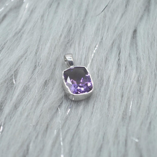 Amethyst Pendant Necklace: Sterling Silver, February Birthstone, Purple Gemstone Jewelry