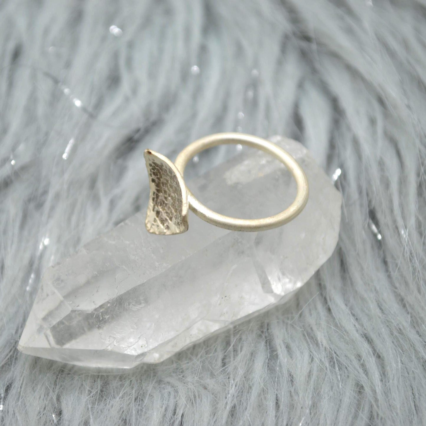 Sterling Silver Hammered Statement Ring: Size R 1/2, Chunky Geometric Triangle Ring