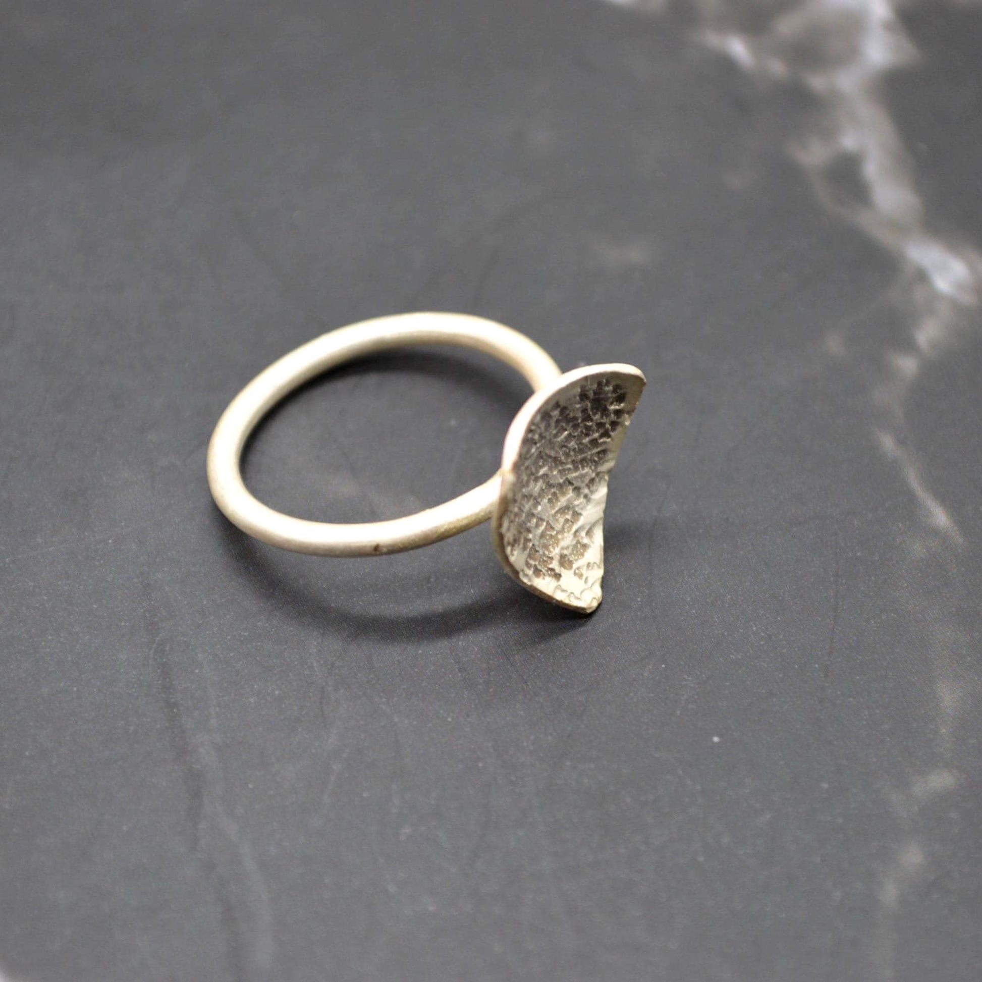 Sterling Silver Hammered Statement Ring: Size R 1/2, Chunky Geometric Triangle Ring