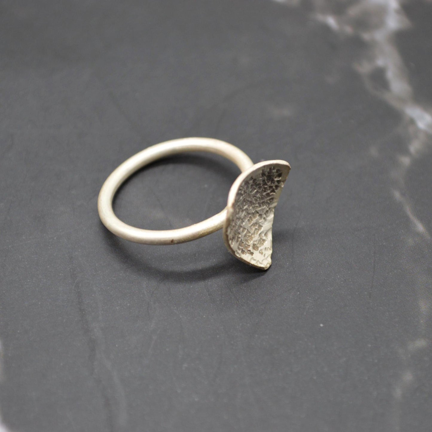 Sterling Silver Hammered Statement Ring: Size R 1/2, Chunky Geometric Triangle Ring