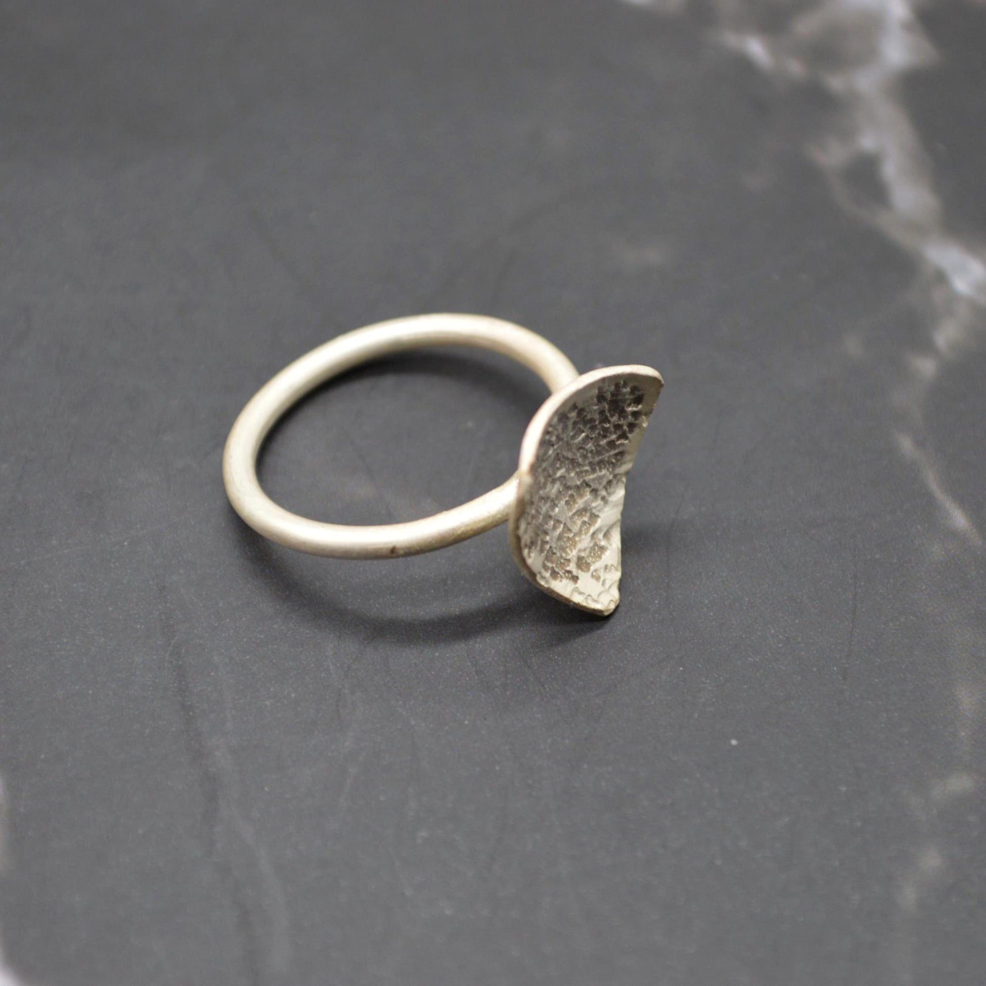Sterling Silver Hammered Statement Ring: Size R 1/2, Chunky Geometric Triangle Ring