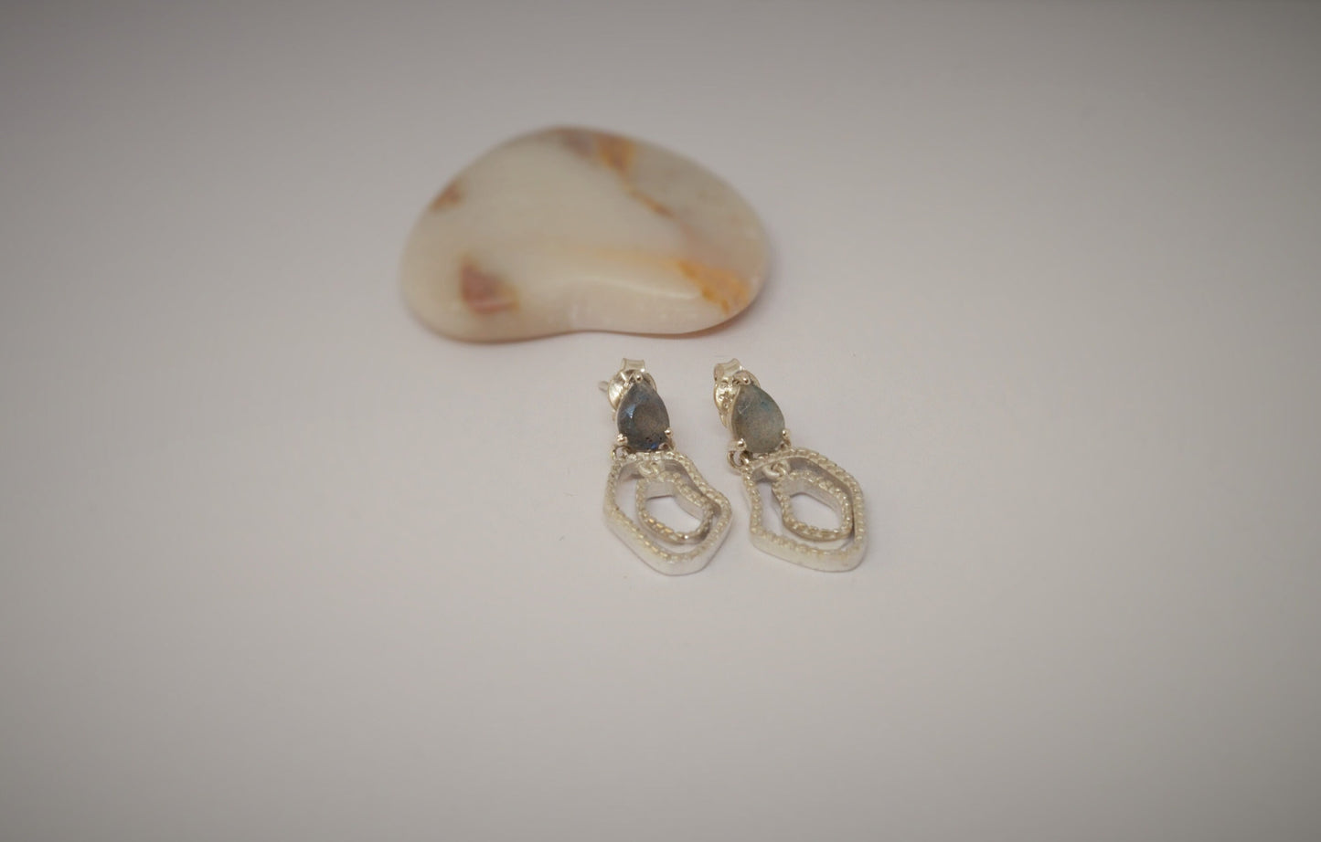 Labradorite Sterling Silver Earrings, Labradorite Jewelry, Unique Dainty Gemstone Statement Earrings, Birthday Gifts, Gifts for her