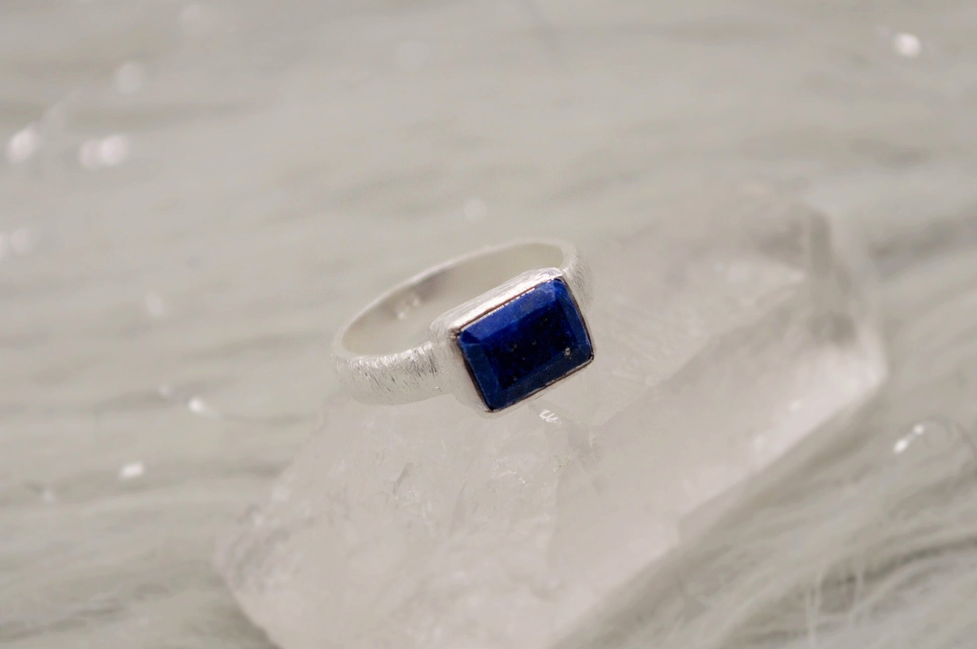 Lapis Lazuli Dainty Silver Ring, Blue Gemstone Ring, 925 Sterling Silver Ring, Birthday Gifts, Rings For Women, December Birthstone Ring