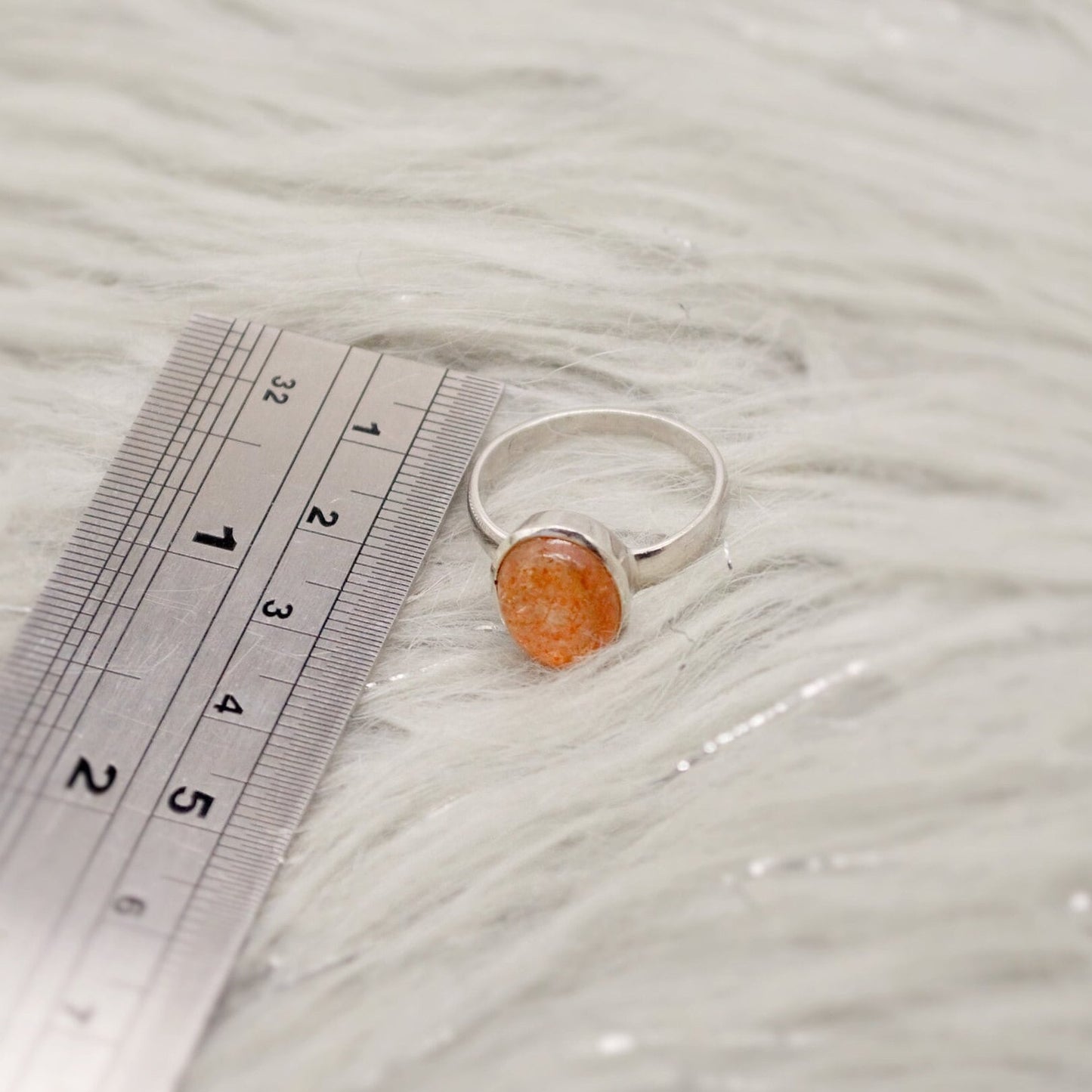 Sunstone Sterling Silver Ring, Orange Gemstone Ring, Rings For Women, Sunstone Jewelry, Birthday Gift For Her, Mothers Day Gift, Anniversary