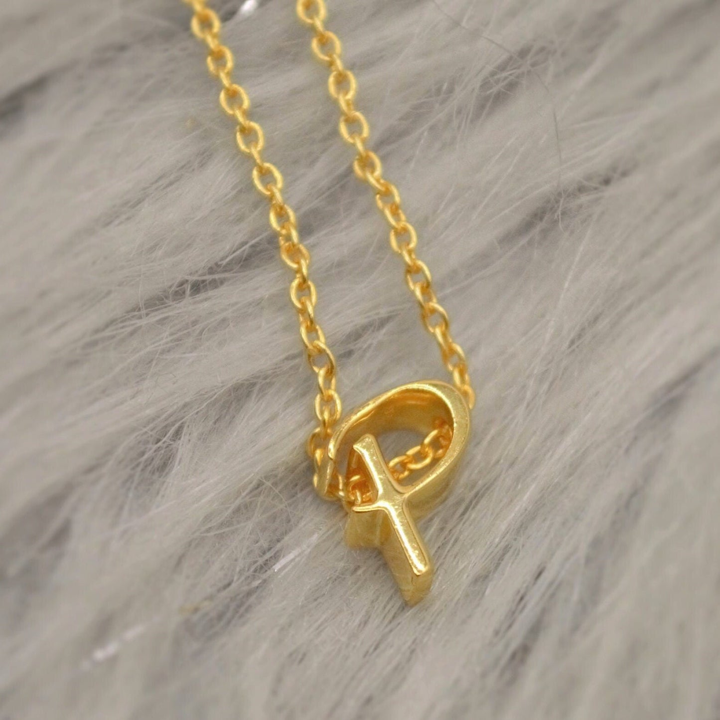 Gold Initial Birthstone Necklace, Chain Pendant Necklace, Custom Initial Letter Charm Pendant, Alphabet Letter, Initial Birthstone Jewelry