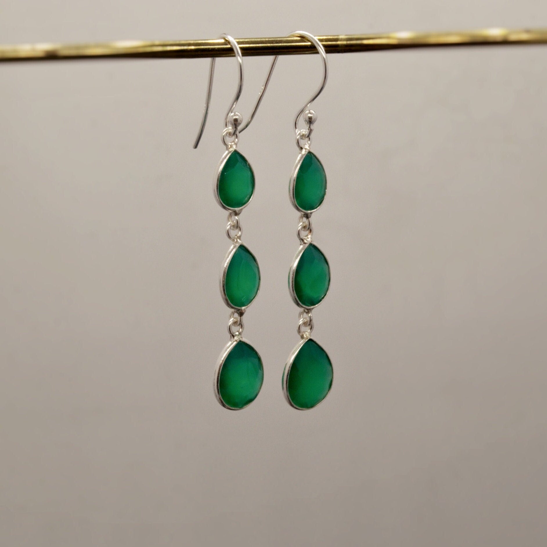 Lief Green Beryl Earrings in Yellow Gold with Freshwater Pearls | Winterson