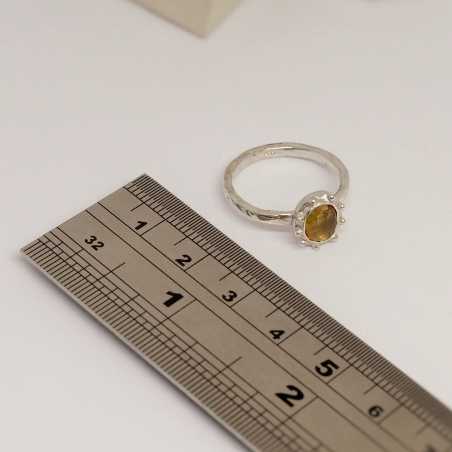 Yellow Tourmaline Ring, Stackable Sterling Silver Rings, October Birthstone, Gifts for her, Birthday Gift, Gemstone Rings for Women