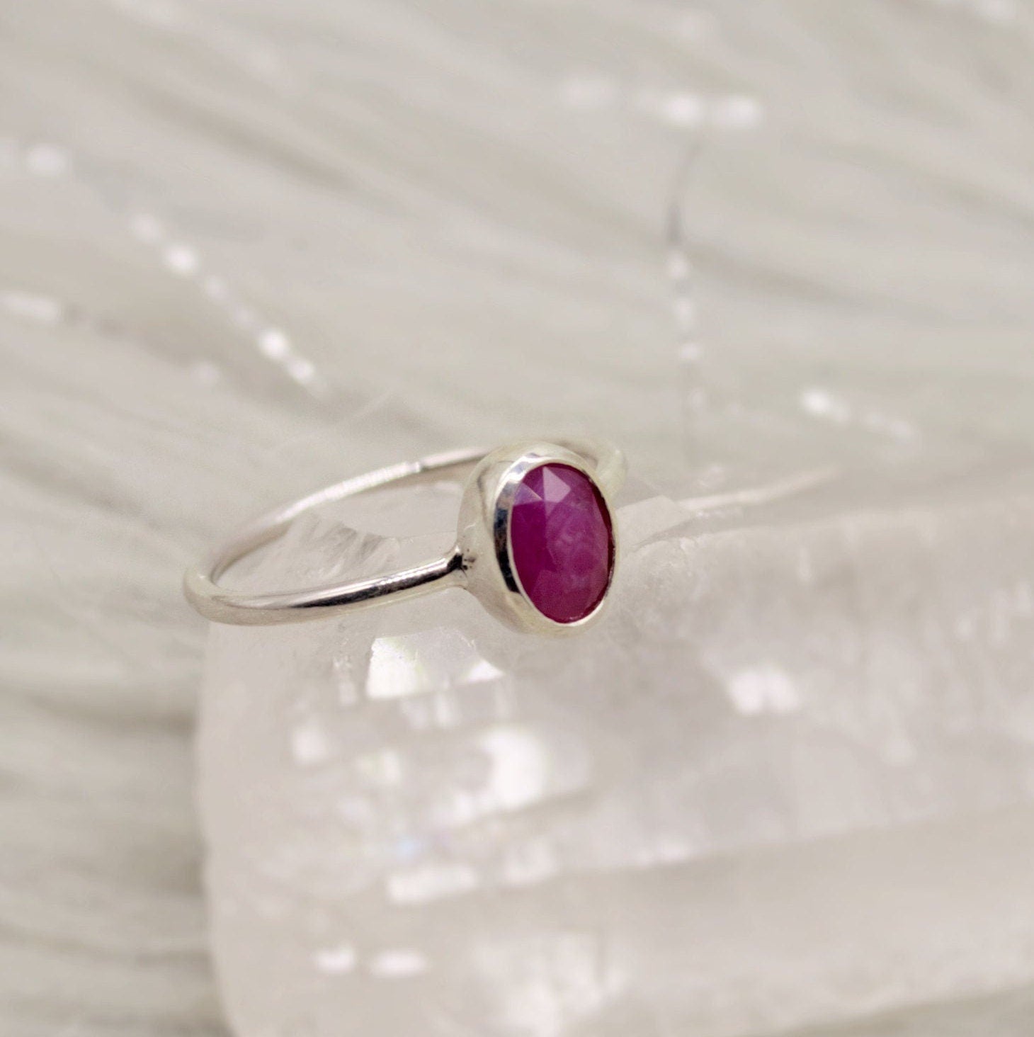 Red Ruby Ring, 925 Sterling Silver Ring, July Birthstone, Ruby Jewelry, Handmade Dainty Gemstone Ring, Birthday Gifts, Gift For Her