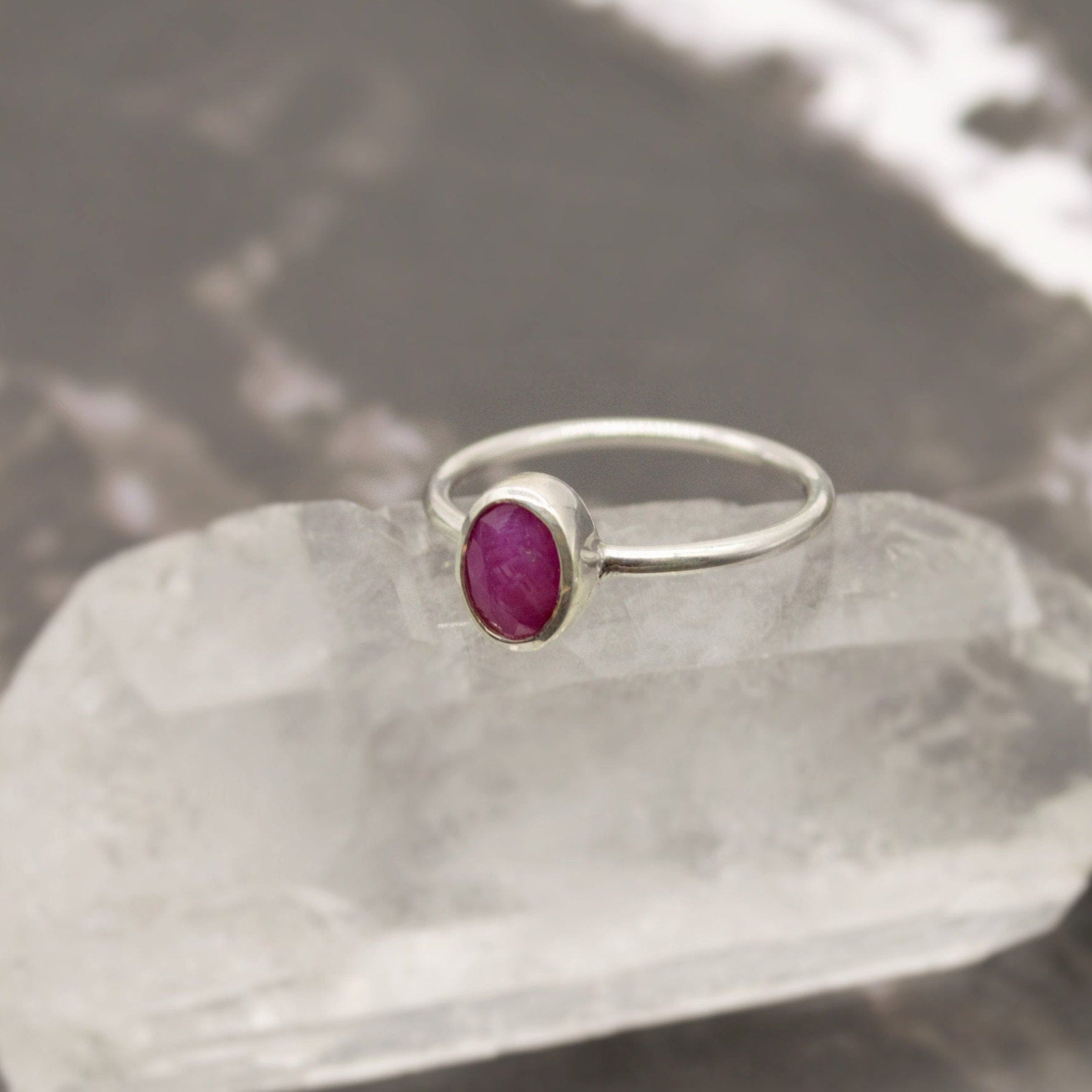 Red Ruby Ring, 925 Sterling Silver Ring, July Birthstone, Ruby Jewelry, Handmade Dainty Gemstone Ring, Birthday Gifts, Gift For Her