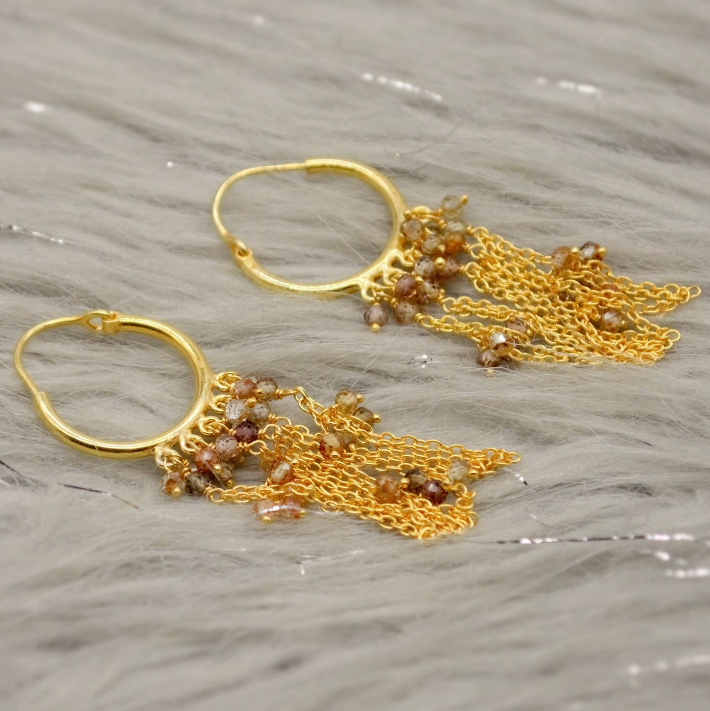 Zircon Dangle Gold Chandelier Earrings, Gold Plated Sterling Silver Bridal Earrings, Cubic Zirconia, Gifts For Her, Indian Jhumka Earrings