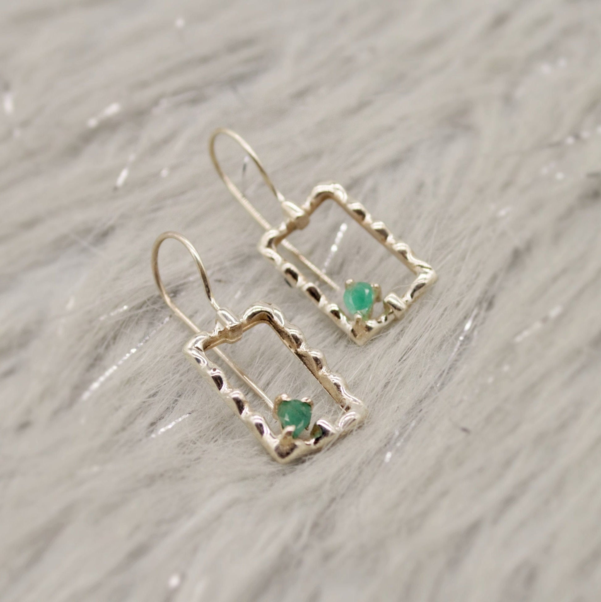 Emerald Earrings, Sterling Silver Earrings, Green Gemstone Earrings, May Birthstone, Birthday Gifts For Her, Christmas, Birthday Gifts