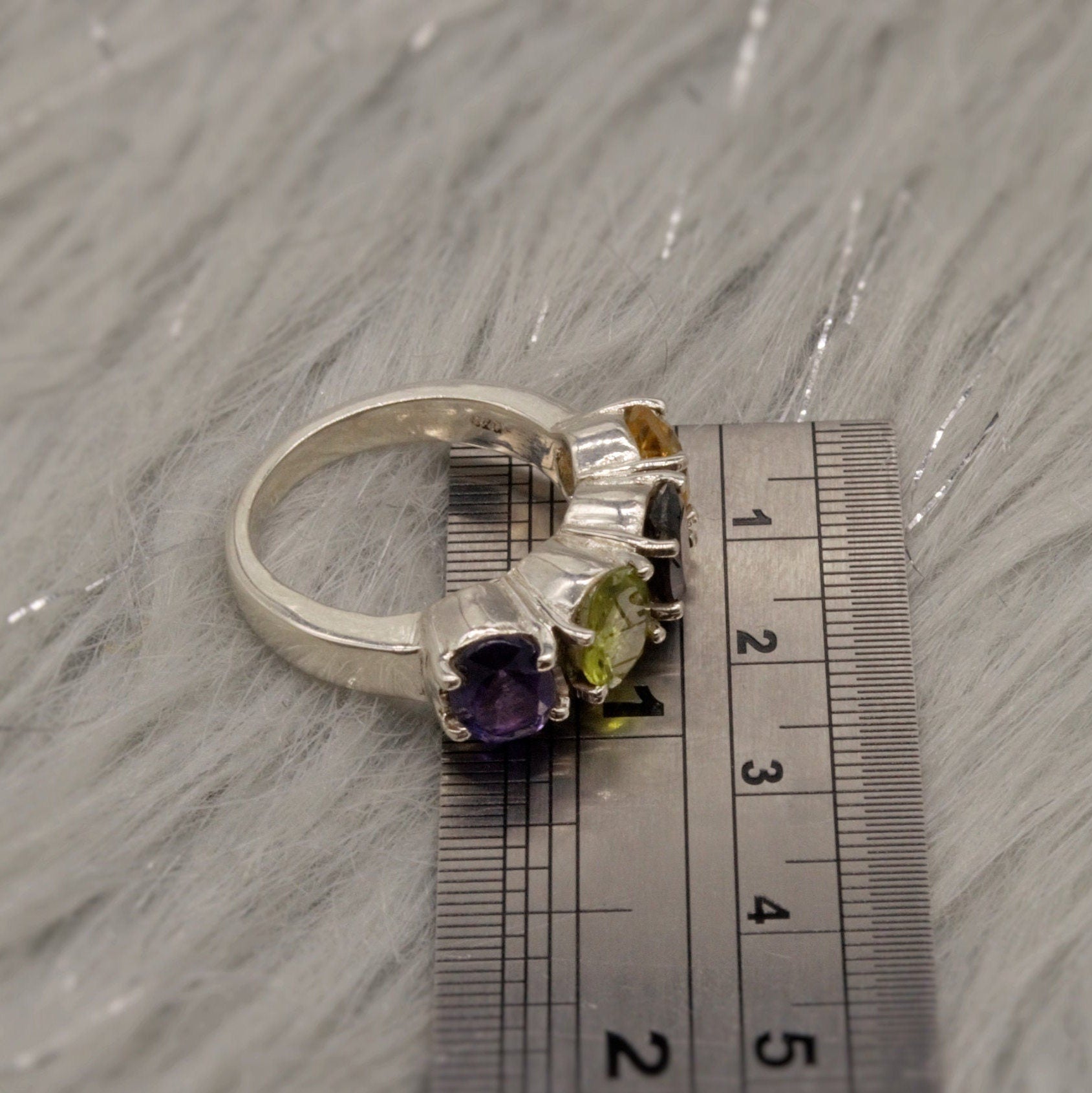 Sterling Silver Dainty Promise Ring, Stacking Ring, Amethyst, Peridot, Garnet, Citrine Jewelry, Gemstone Ring, Gifts for her, Handmade ring