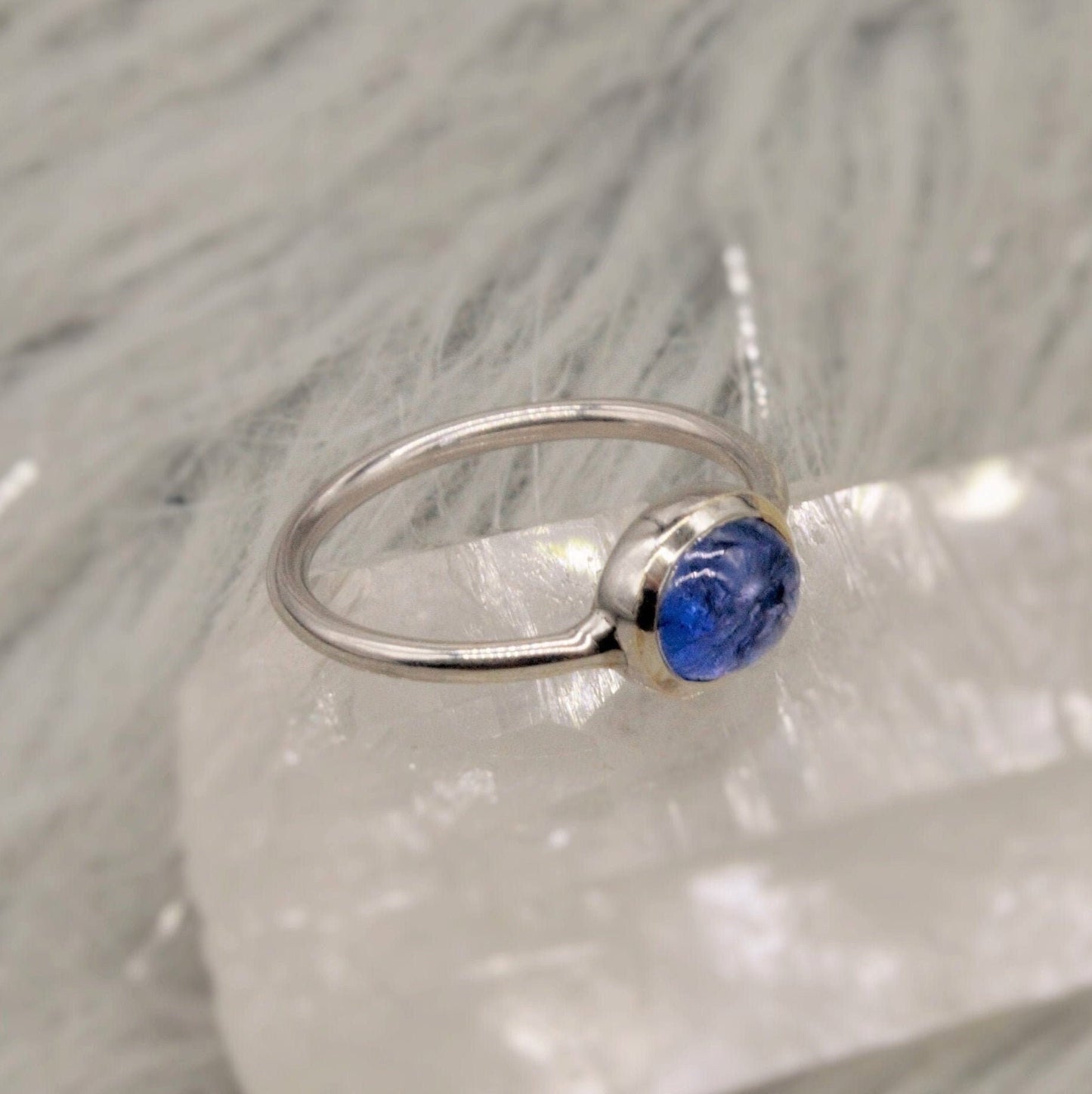 Tanzanite 925 Sterling Silver Ring, Rings for Women, Dainty Blue Gemstone Ring, December Birthstone, Blue Gem Ring, Gifts For Her