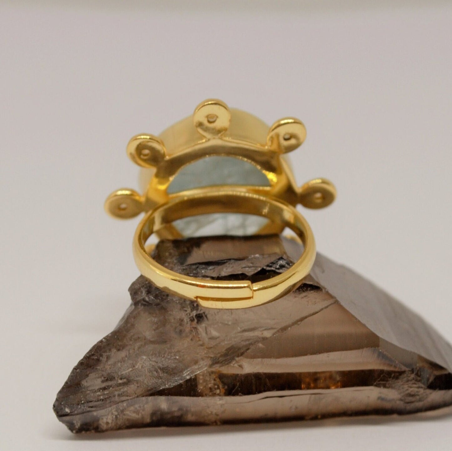 Citrine, Raw Aquamarine Gold Ring, Dainty March Birthstone Ring, UK Size M,N, Aquamarine Jewelry, Rings For Women, Raw Gem, Birthday Gifts
