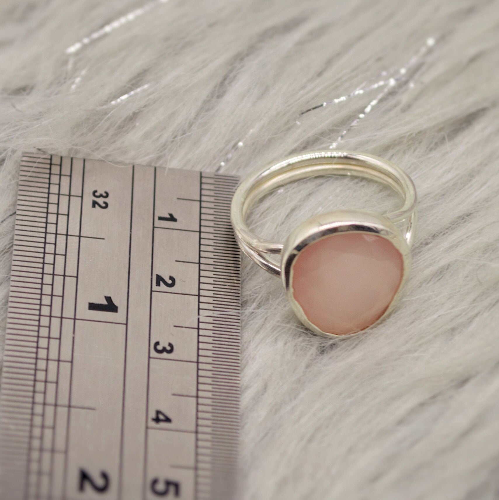 Big Rose Quartz Ring, Sterling Silver Ring, Rose Quartz Jewelry, Pink Rings, Statement Rings For Women, Gifts For Her, Heart Chakra Ring