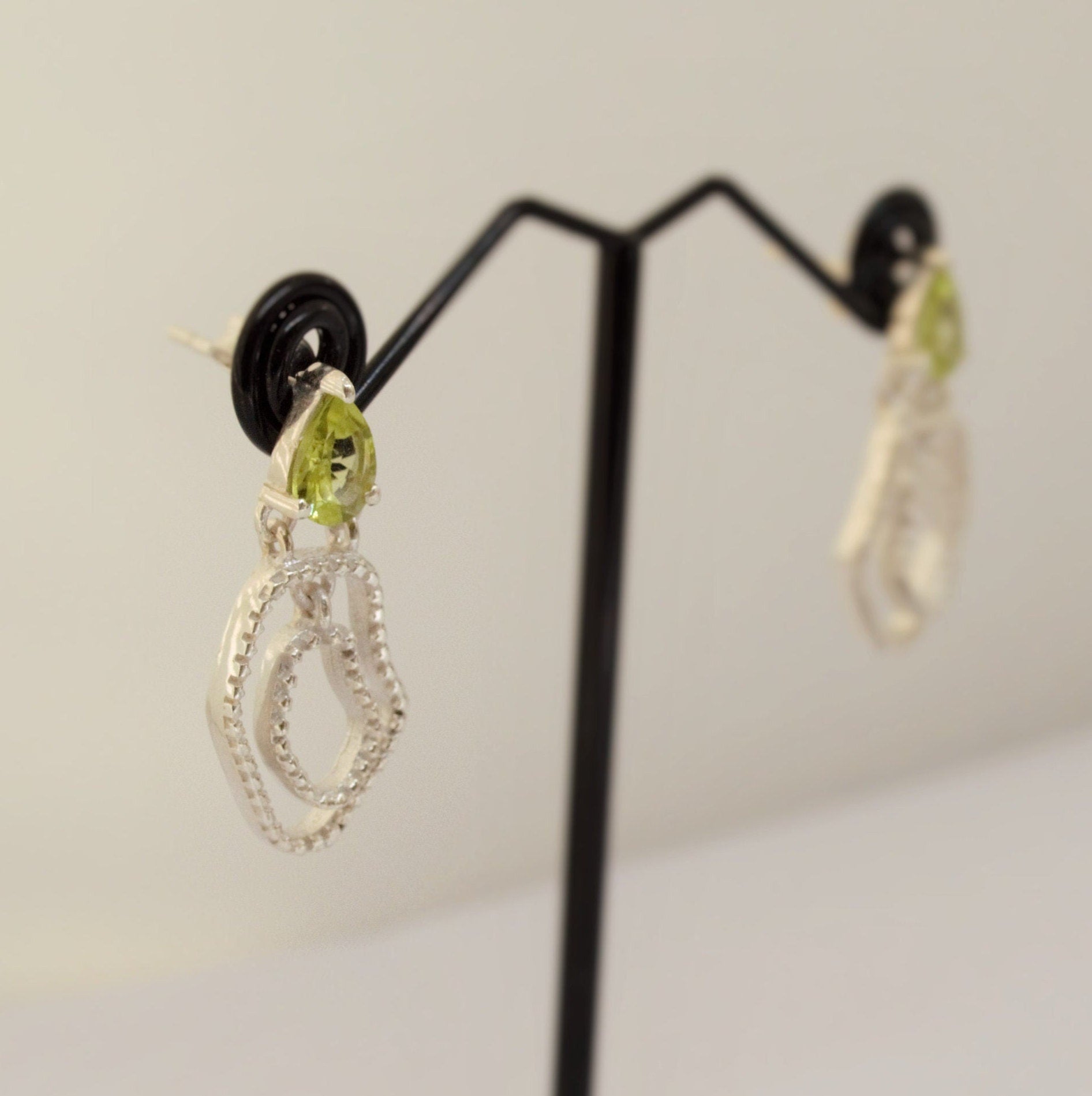 Sterling Silver Peridot Earrings, Drop Earrings, August Birthstone Earrings, Green Dangle Earrings, Birthday Gifts For Her, Bridesmaid Gift