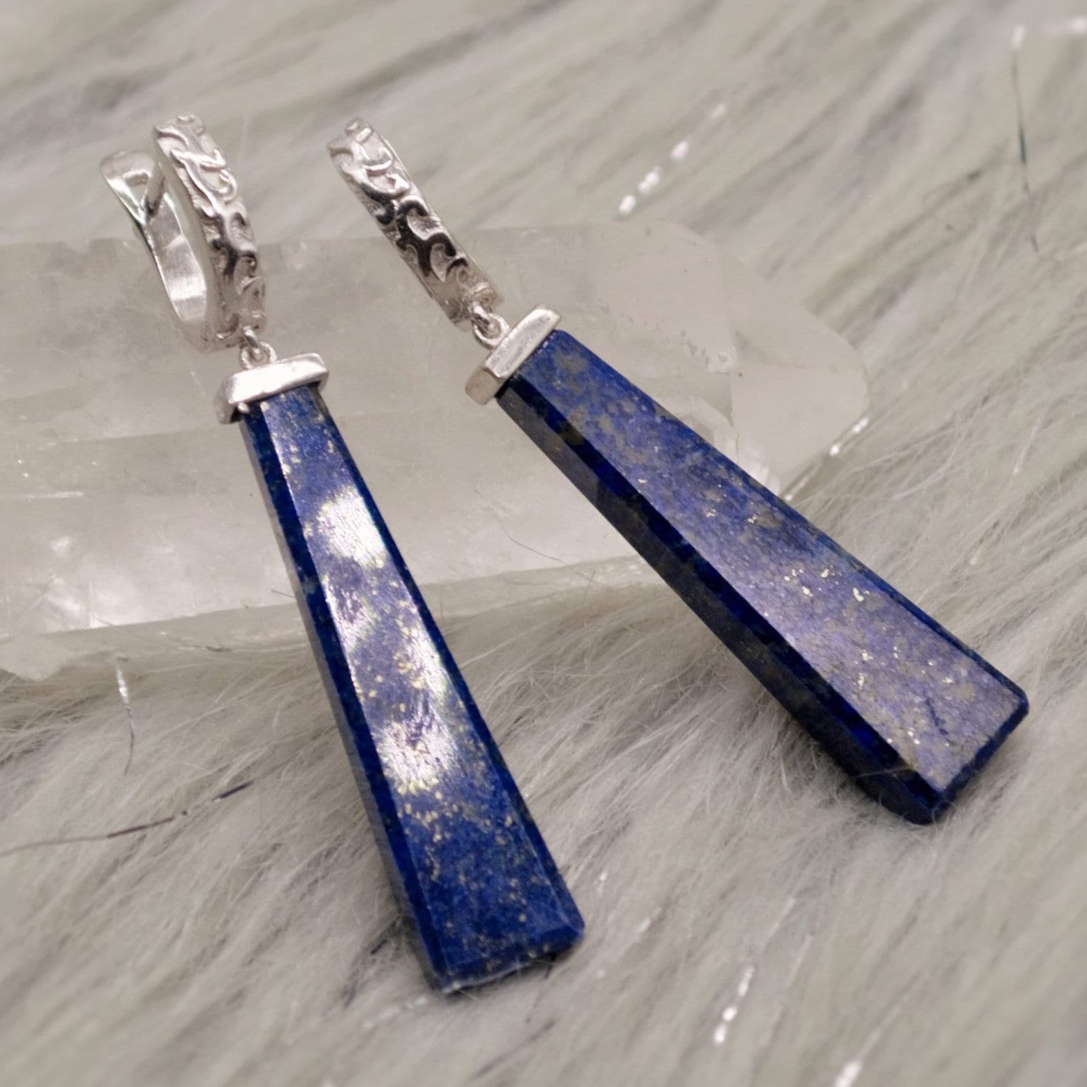 Lapis Lazuli Sterling Silver Drop Earrings, December Birthstone Jewelry, Lapis Jewelry, Dangle Drop Earrings, Best Friend Gift For Her