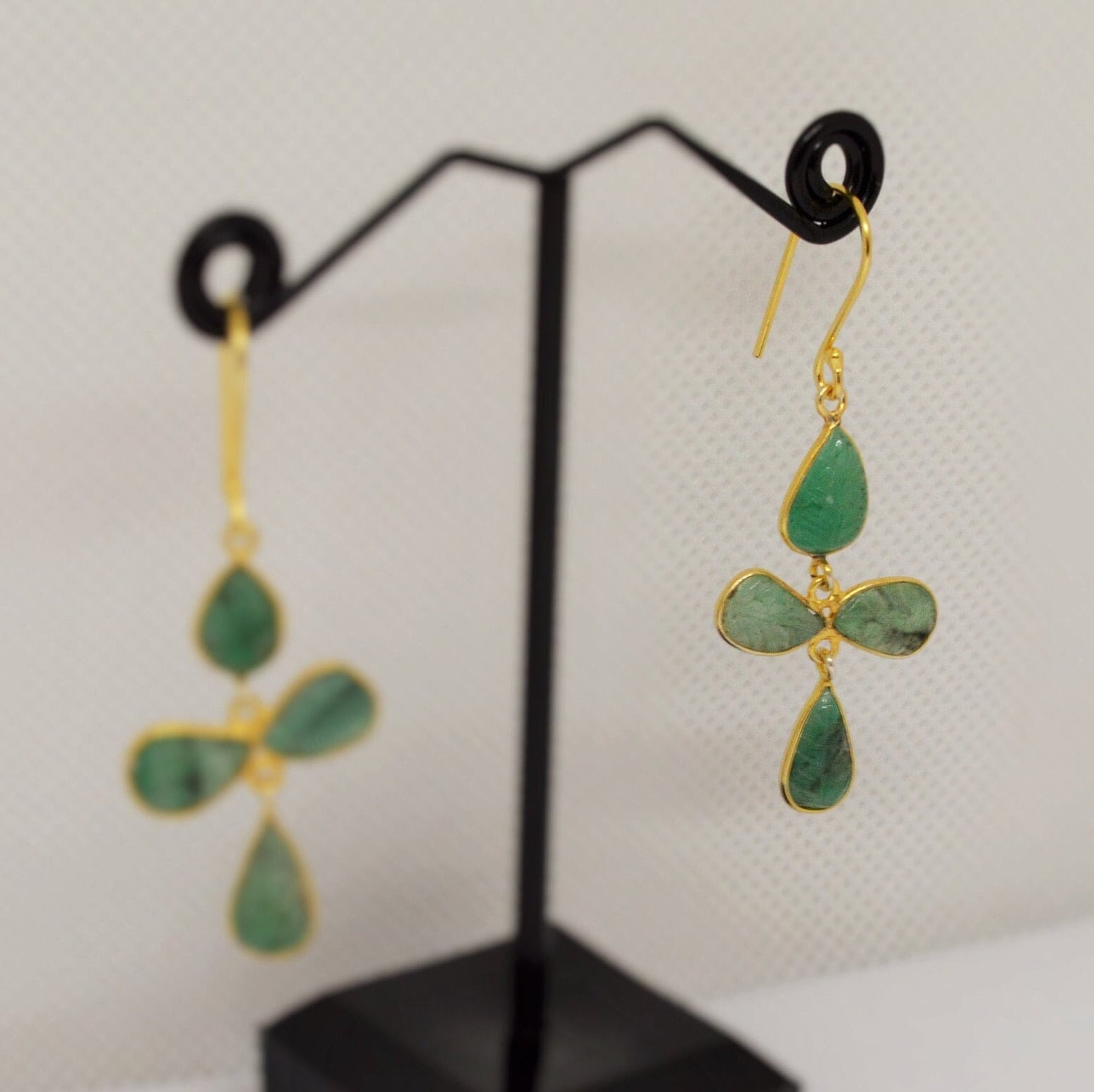 Emerald Earrings, Gold Earrings, Sterling Silver Earrings, May Birthstone, Green Earrings, Gifts For Her